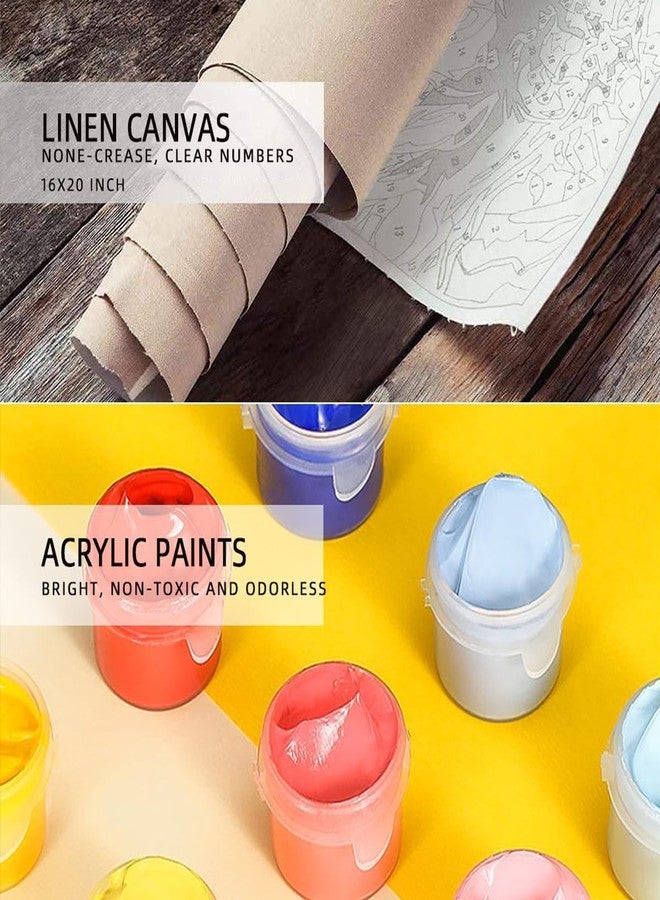 TREXEE Radha Krishna DIY Acrylic Paint by Number Kit for Adults and Kids Beginners, 16x20 inch Frameless Wall Decor - Image 4